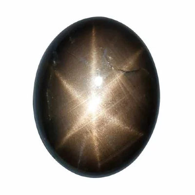  Камень звездчатый черный сапфир натуральный 5.92 карат арт. 9113