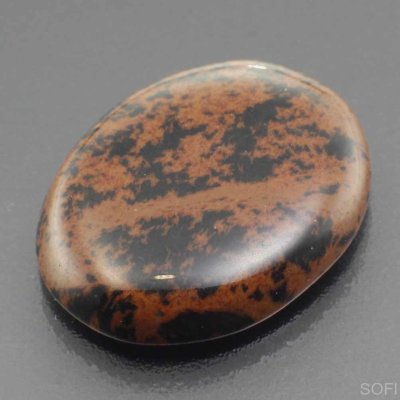  Камень Чёрно-коричневый Обсидиан натуральный 15.00 карат арт. 30252