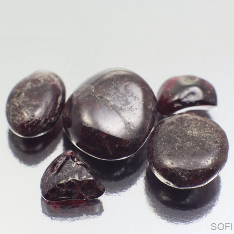 Камень  Гранат натуральный 29.45 карат набор из 5 шт. арт. 3704