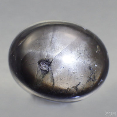  Камень черный звездчатый сапфир натуральный 5.30 карат арт. 12369