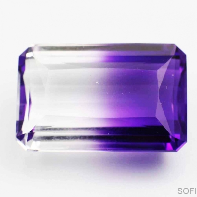 Камень фиолетово-золотистый Аметрин лабораторный 30.10 карат арт. 16712